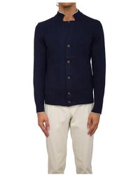 Eleventy - Truien & Vesten ,Blauw ,Wol Blauwe Cardigan Trui - Lyst