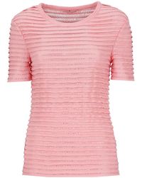 Ermanno Scervino - T-shirt rosa con frange e dettagli in strass - Lyst