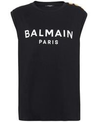 Balmain - Paris Tank Top - Lyst