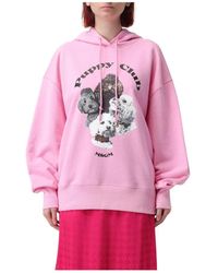 MSGM - Grafische Print Hoodie Oversized - Lyst