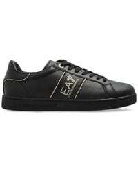 EA7 - Low-Profile Zwarte Sneakers - Lyst