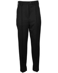 Prada - Broeken ,Zwart ,Wol Wollen Stretch Broek - Lyst