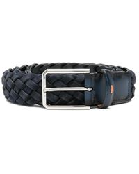 Santoni - Accessoires ,Blauw ,Suède Suède Riem - Lyst
