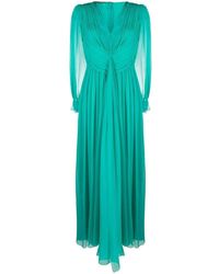 Alberta Ferretti - Maxi-Jurk Met Ruche - Lyst