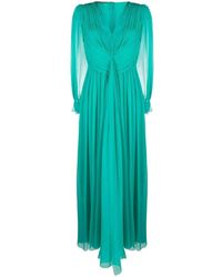 Alberta Ferretti - Maxi-Jurk Met Ruche - Lyst