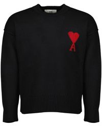 Ami Paris - Round-Neck Knitwear - Lyst