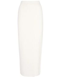 Max Mara - Rokken ,Wit ,Wol Witte Wollen En Kasjmier Lange Rok - Lyst