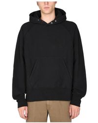 Engineered Garments - Hoodies & Sweatvesten ,Zwart ,Printed Raglan Hoody Sweatshirt - Lyst