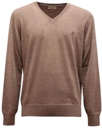 Brooksfield - V-Ausschnitt Wollpullover Made - Lyst
