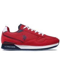 U.S. POLO ASSN. - Rote bimaterial sneakers - Lyst