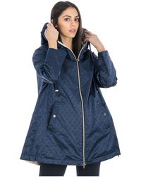 Herno Reversible Monogram Jacket With Pappuccio - Blauw