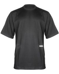 OAMC - Schwarzes strick-t-shirt mit grafikdetail - Lyst