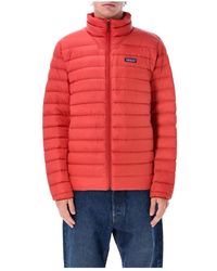 Patagonia - Jassen ,Rood ,Leer Eco Donsjas Lichtgewicht Warmte - Lyst