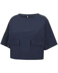 Kaos - Midnight poplin blouse - Lyst