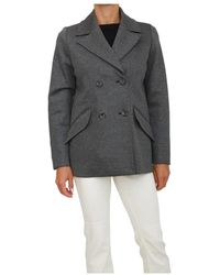 iBlues - Jassen ,Grijs ,Polyester Grijze Jas-Jurk - Lyst
