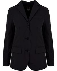 Aspesi - Jassen ,Blauw ,Blauwe Blazer Met Knoopsluiting Aan De Voorkant - Lyst