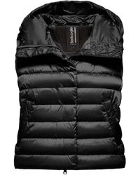 Bomboogie - Glanzende Nylon Gewatteerde Vest Met Capuchon - Lyst