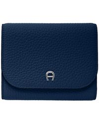 Aigner - Accessoires ,Blauw ,Leer Elegante Leren Portemonnee & Kaarthouder - Lyst