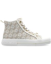 Michael Kors - Evy empire monogram high-top sneaker - Lyst
