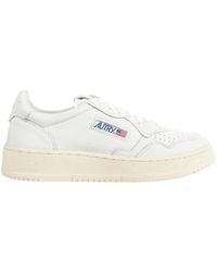 Autry - Weiße Schnürung Medalist Low Sneakers - Lyst