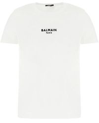 Balmain - Geborduurd Parijs T-Shirt - Lyst