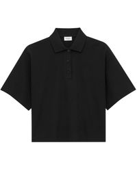 Saint Laurent - Cotton-Piqué Blend Polo Shirt - Lyst