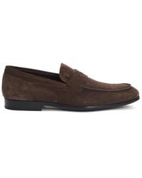 Tod's - Brauner Wildleder Loafer Schuh - Lyst