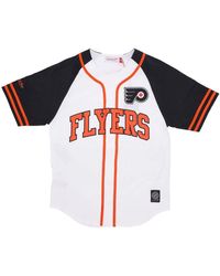 Mitchell & Ness - Fitness ,Veelkleurig ,Katoen Nhl Oefendag Knoopsluiting Jas - Lyst