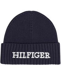 Tommy Hilfiger - Cappello blu stampato autunno/inverno uomo - Lyst