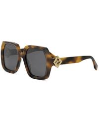 Fendi - Accessoires ,Bruin ,Fe 40139I Zonnebril - Lyst