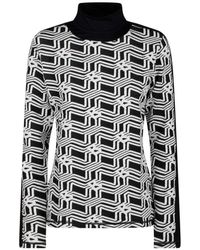 Bogner - Truien & Vesten ,Zwart ,Zwart En Wit Ski Turtleneck Trui - Lyst