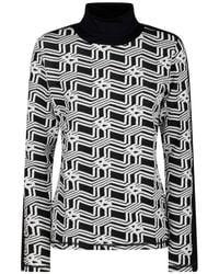 Bogner - Truien & Vesten ,Zwart ,Zwart En Wit Ski Turtleneck Trui - Lyst