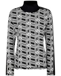 Bogner - Truien & Vesten ,Zwart ,Zwart En Wit Ski Turtleneck Trui - Lyst