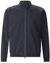 Scandinavian Edition - Jassen ,Blauw ,Leer Effen Jas - Lyst