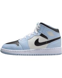 Nike - Air 1 mid ice blue (gs) sneakers - Lyst