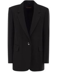 Max Mara - Jassen ,Zwart ,Polyester Mstbosco Enkelrij Brokaat Cady Blazer - Lyst