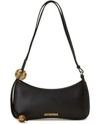 Jacquemus - Schwarze Leder Umhängetasche Mit Reißverschluss - Lyst