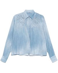 Ermanno Scervino - Casual baumwollhemd in blau - Lyst