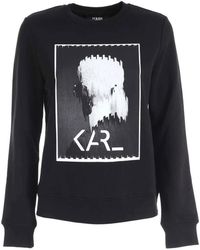 KARL LAGERFELD - Hoodies & Sweatvesten ,Zwart ,Katoen Karl Legend Sweatshirt - Lyst