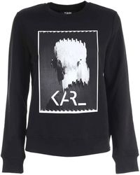 KARL LAGERFELD - Hoodies & Sweatvesten ,Zwart ,Katoen Karl Legend Sweatshirt - Lyst