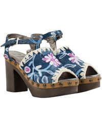 Mou - Schoenen ,Blauw ,Leer Sandalen - Lyst