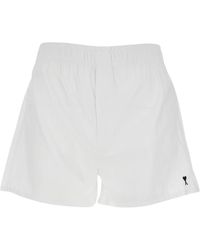 Ami Paris - Korte Broeken ,Wit ,Katoen Ami De Coeur Boxer - Lyst