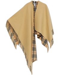 Burberry - Wool Poncho - Lyst