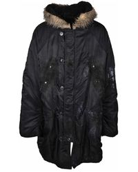 Balenciaga - Jassen ,Zwart ,Gewatteerde Jas Met Knopen En Rits - Lyst
