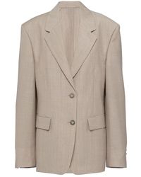 Prada - Wollen Blazer Jas - Lyst