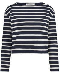 co'couture - Klassisches gestreiftes crop sweatshirt - Lyst