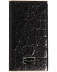 Dolce & Gabbana - Black Leather Exotic Skin 3000mah Power Bank Charger Usb - Lyst