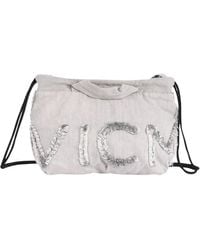 Vic Matié - Denim-Handtasche Modell Penny Mit Ausgefranstem Logo - Lyst