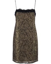 Nenette - Vestido De Encaje Dorado, Mujer, Talla - Lyst