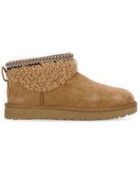 UGG - Schoenen ,Bruin ,Suède Bruine Suède Enkellaarzen Voor Vrouwen - Lyst